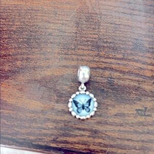 Pandora Silver and Blue Butterfly Pendant